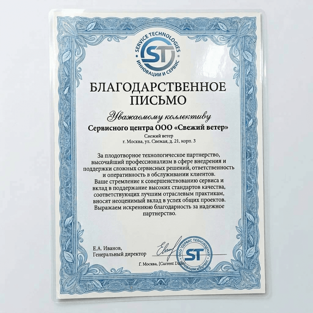 Благодарность от Dr. Coffee Technologies